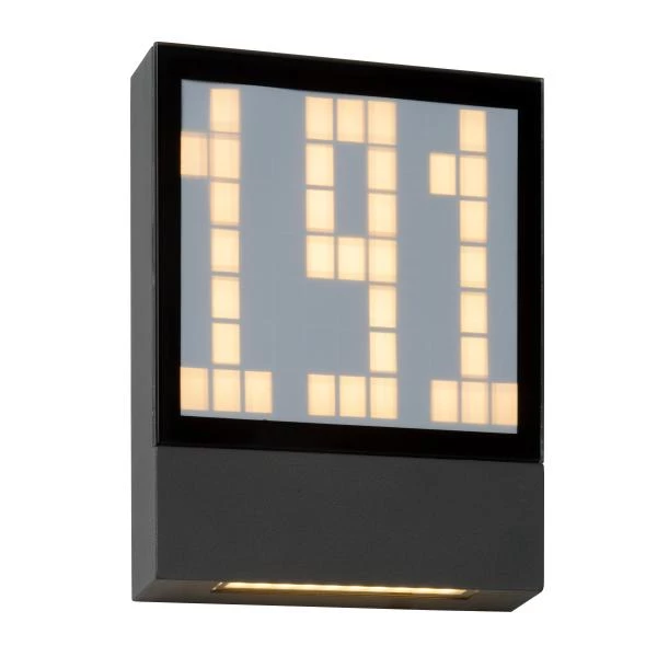 Lucide DIGIT - Wandlamp Buiten - LED - 1x3W 2700K - IP54 - Antraciet - detail 1